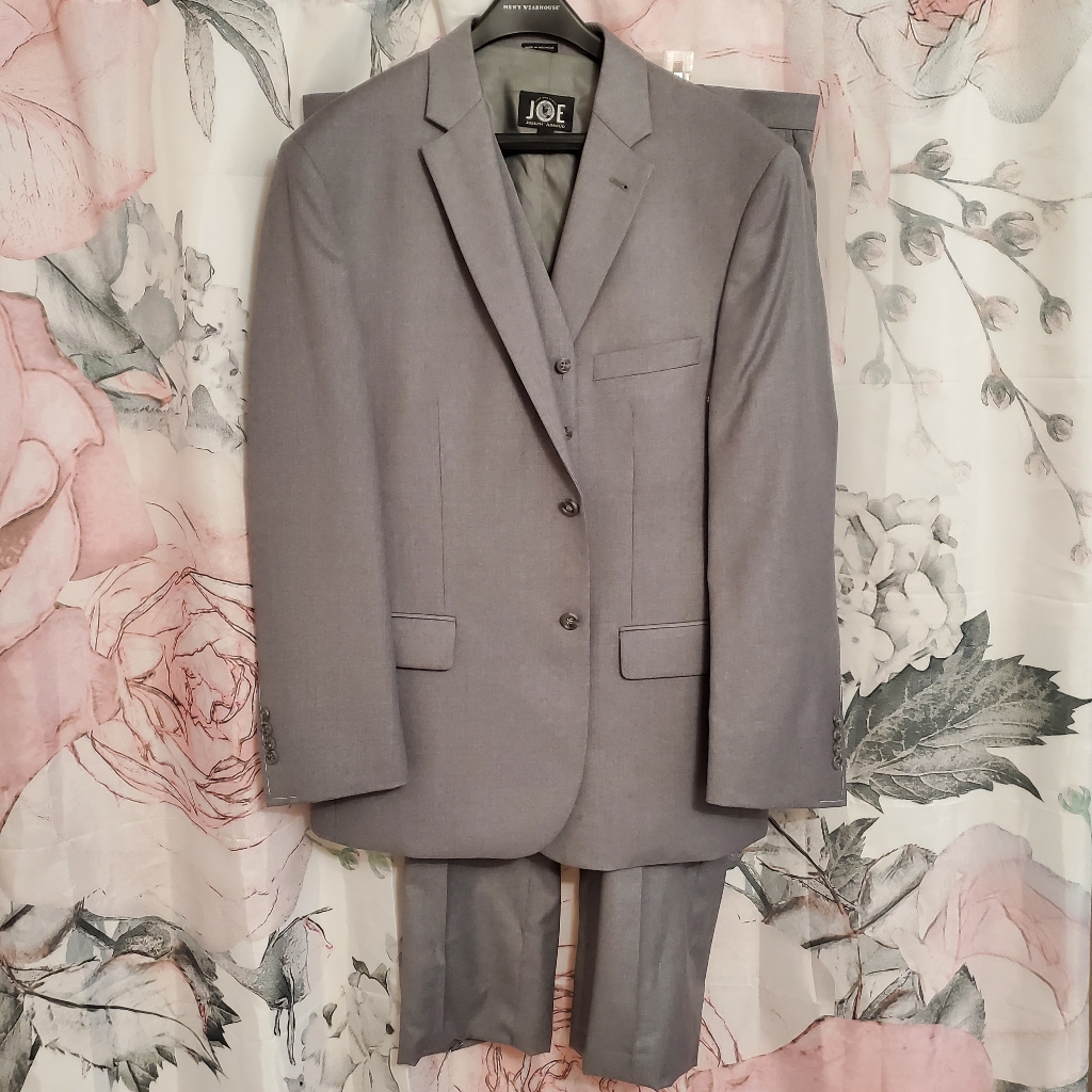3 Piece Mens Wearhouse Suit 46r 40r